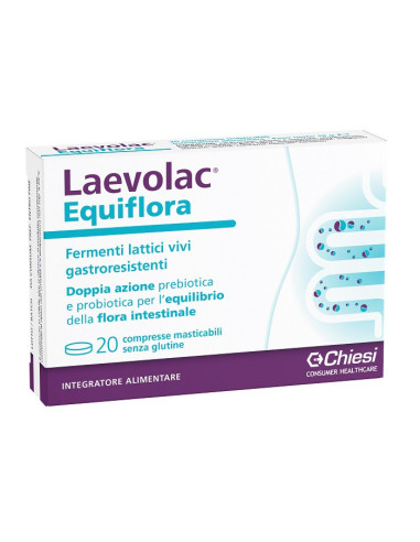 LAEVOLAC EQUIFLORA  - FERMENTI LATTICI VIVI GASTRORESISTENTI 20 COMPRESSE MASTICABILI