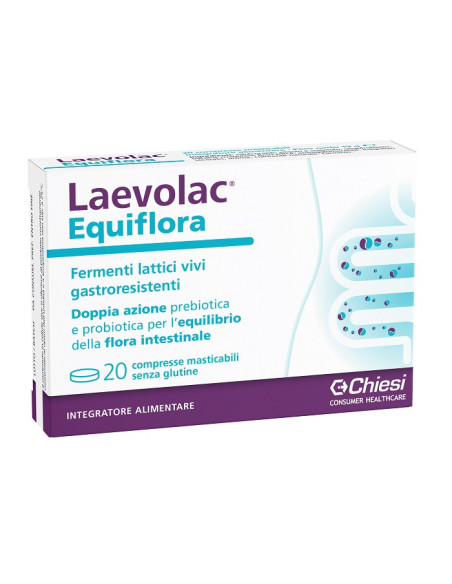 LAEVOLAC EQUIFLORA  - FERMENTI LATTICI VIVI GASTRORESISTENTI 20 COMPRESSE MASTICABILI