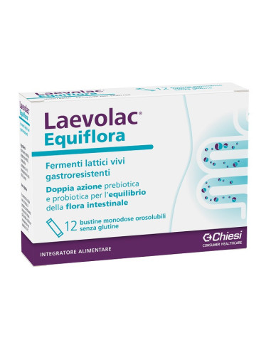 LAEVOLAC EQUIFLORA - FERMENTI LATTICI VIVI GASTRORESISTENTI 12 BUSTINE