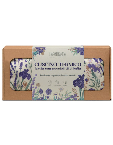 NASOTERAPIA CUSCINO TERMICO - FASCIA CON NOCCIOLI DI CILIEGIA FRAGRANZA LAVANDA