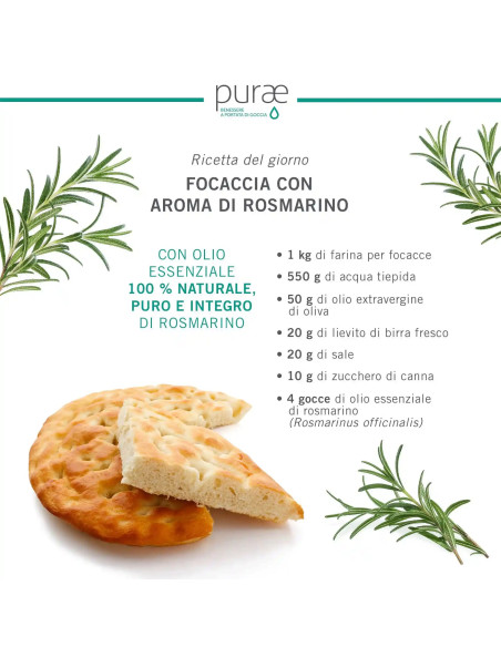 PURAE ROSMARINO BIO OLIO ESSENZIALE 100% PURO E NATURALE 10 ML