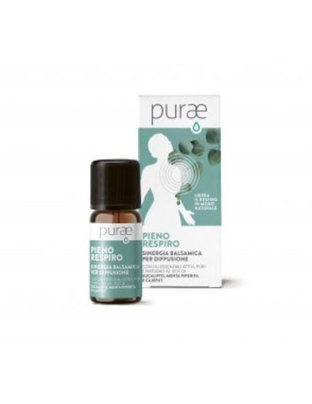 PURAE SINERGIA BALSAMICA PIENO RESPIRO - CON EUCALIPTO MENTA PIPERITA E CAJEPUT 30 ML
